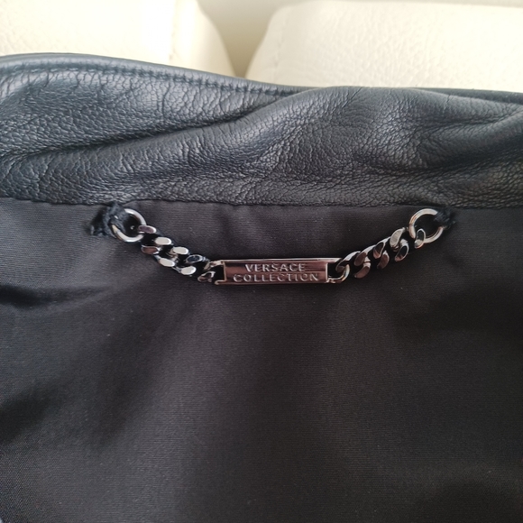 Versace mens leather jacket size 52 - Picture 3 of 4